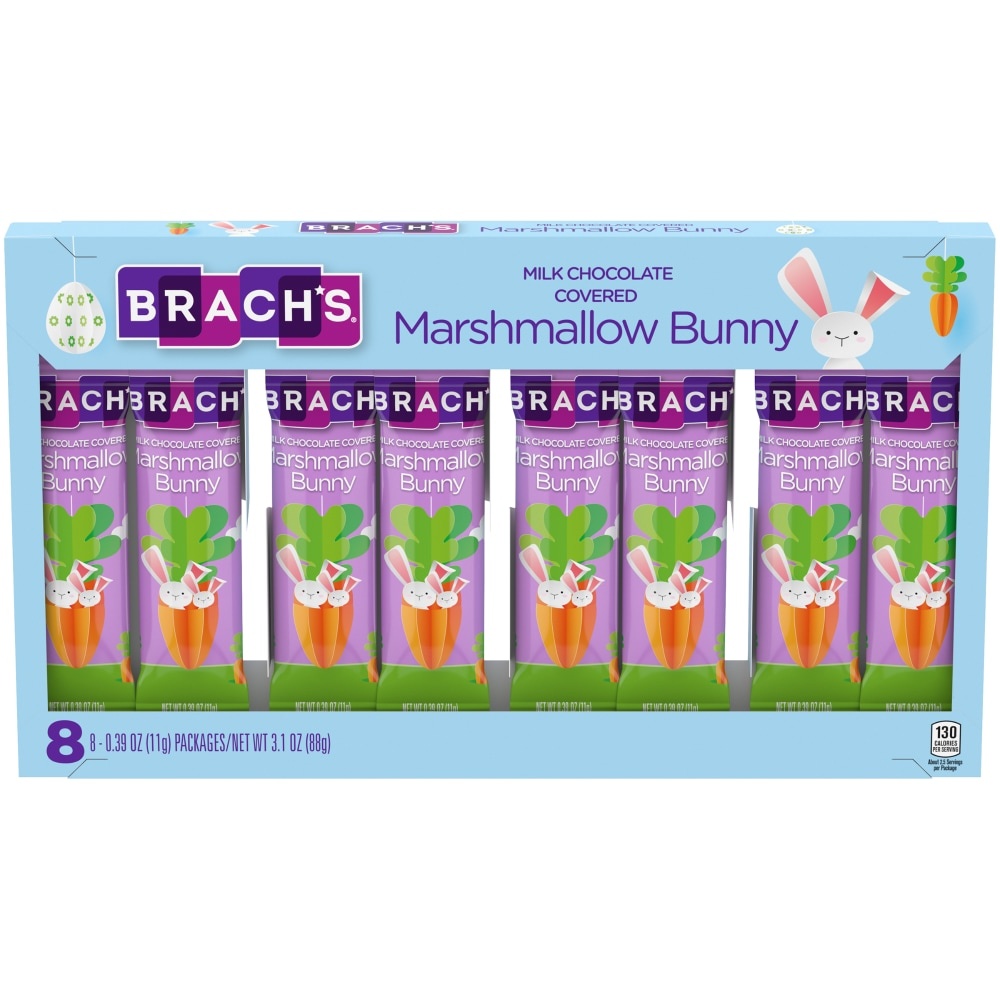 slide 1 of 1, Brach's Easter Chocolate covered Marshmallow Rabbits, 8 ct; 3.1 oz