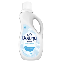 Downy Free & Gentle Liquid Fabric Softener, 44 fl oz, 60 Loads, Hypoallergenic, Sensitive Skin Friendly Fabric Conditioner Liquid