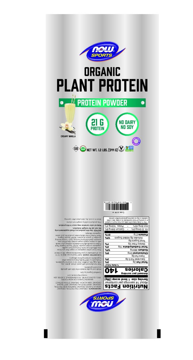 slide 5 of 9, NOW Plant Protein, Organic Creamy Vanilla Powder - 1.2 lbs., 1.2 lb