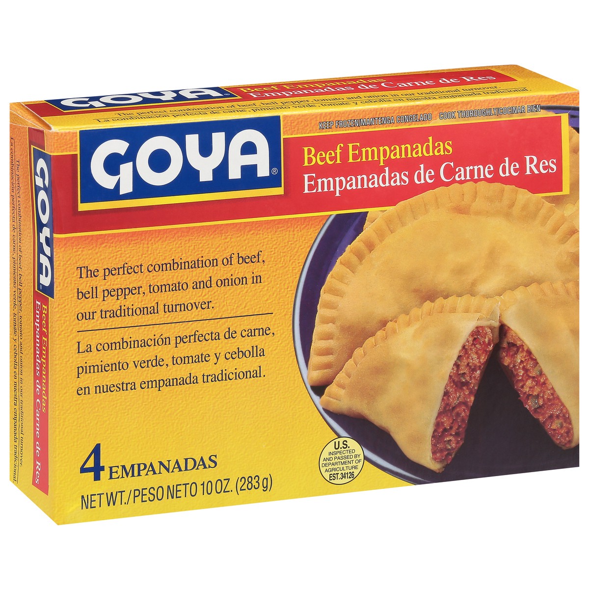 slide 2 of 9, Goya Beef Empanadas 4 ea, 4 ct