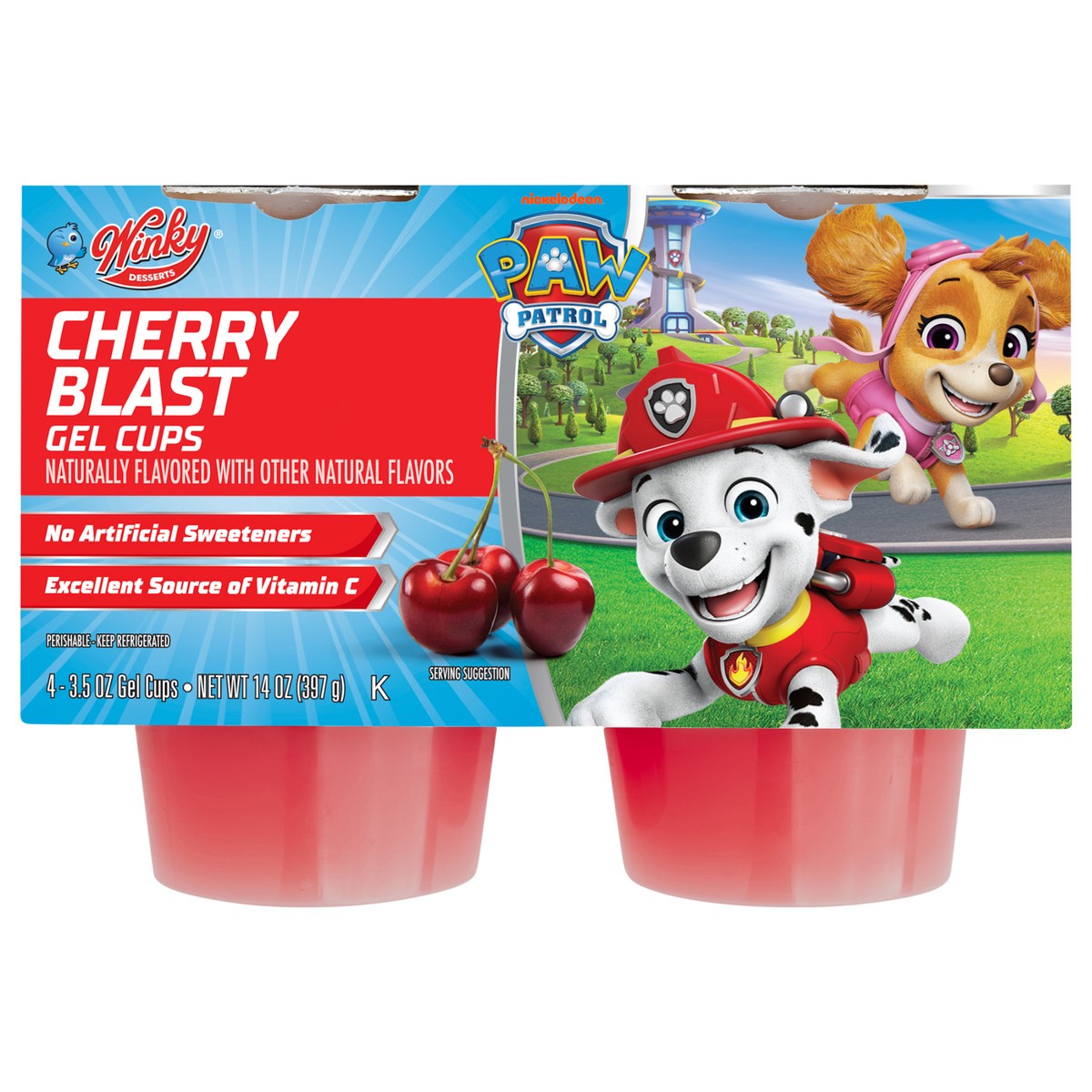 slide 1 of 10, Winky Paw Patrol Cherry Blast Gel Snacks, 4 ct
