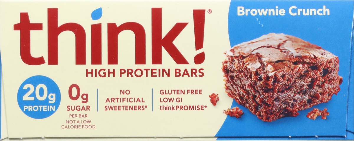 slide 11 of 12, think! Brownie Crunch High Protein Bars 10 - 2.1 oz Bars, 10 ct