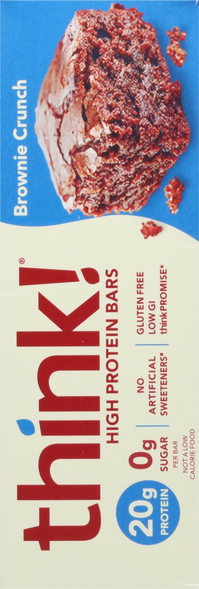 slide 10 of 12, think! Brownie Crunch High Protein Bars 10 - 2.1 oz Bars, 10 ct