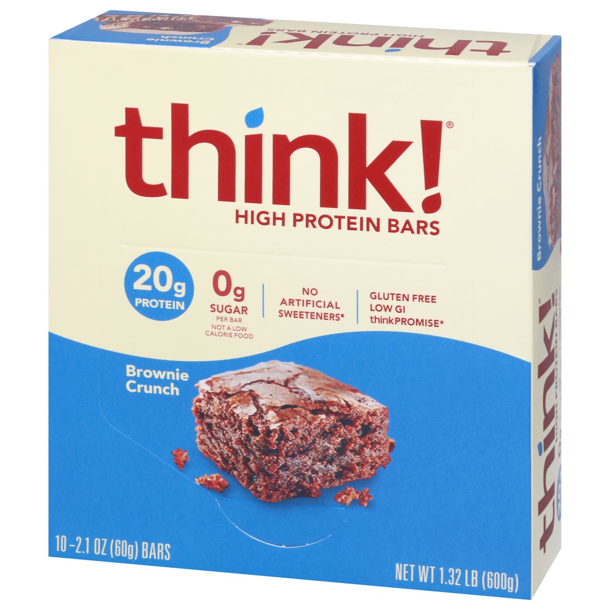 slide 5 of 12, think! Brownie Crunch High Protein Bars 10 - 2.1 oz Bars, 10 ct