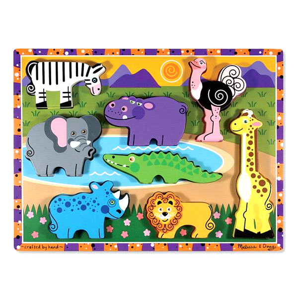 slide 1 of 3, Melissa & Doug Chunky Puzzle, Assorted Syyles, 1 ct