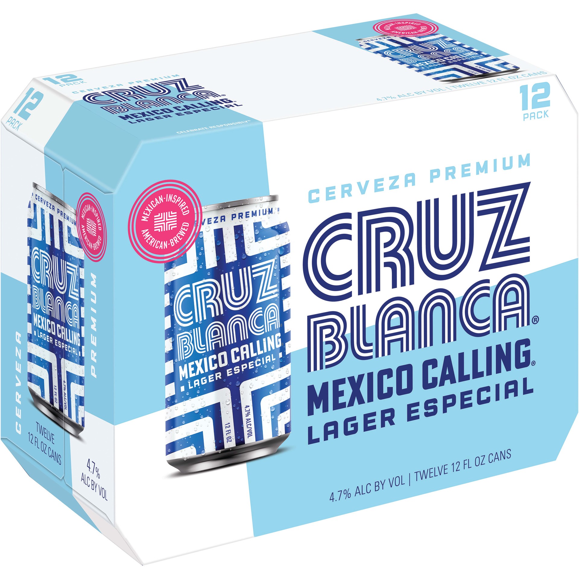 slide 5 of 5, Cruz Blanca Mexico Calling Lager Beer, 12 ct