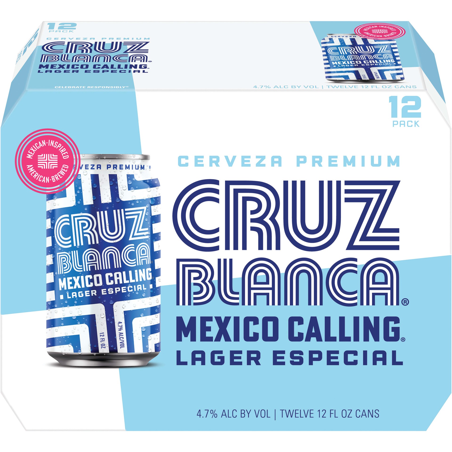 slide 3 of 5, Cruz Blanca Mexico Calling Lager Beer, 12 ct