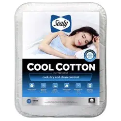 Sealy Cool Cotton Moisture Wicking Mattress Pad, Queen