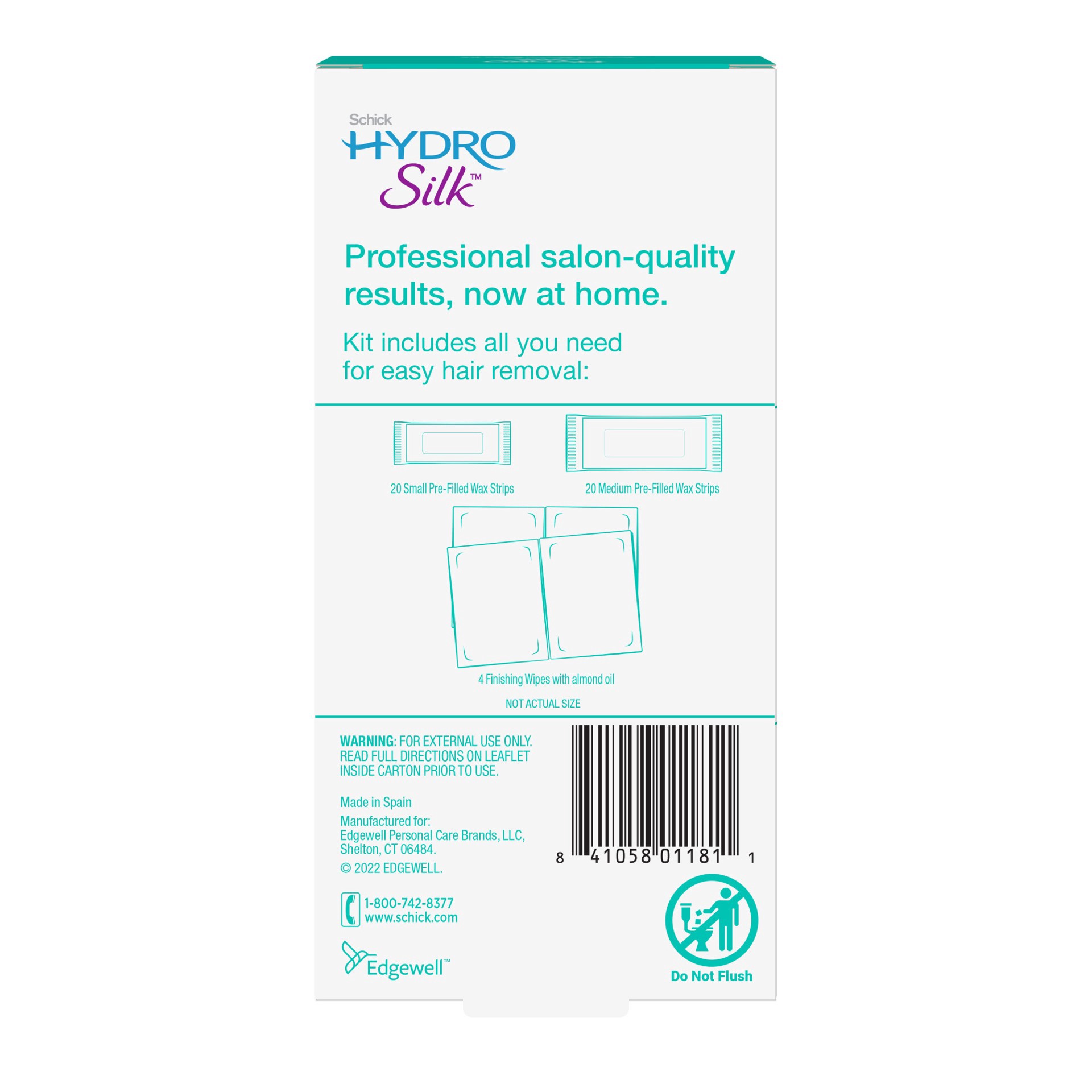slide 18 of 24, Schick Hydro Silk Ready-to-Use Targeted Waxing Strips Kit with Seaweed 1 ea, 1 ct