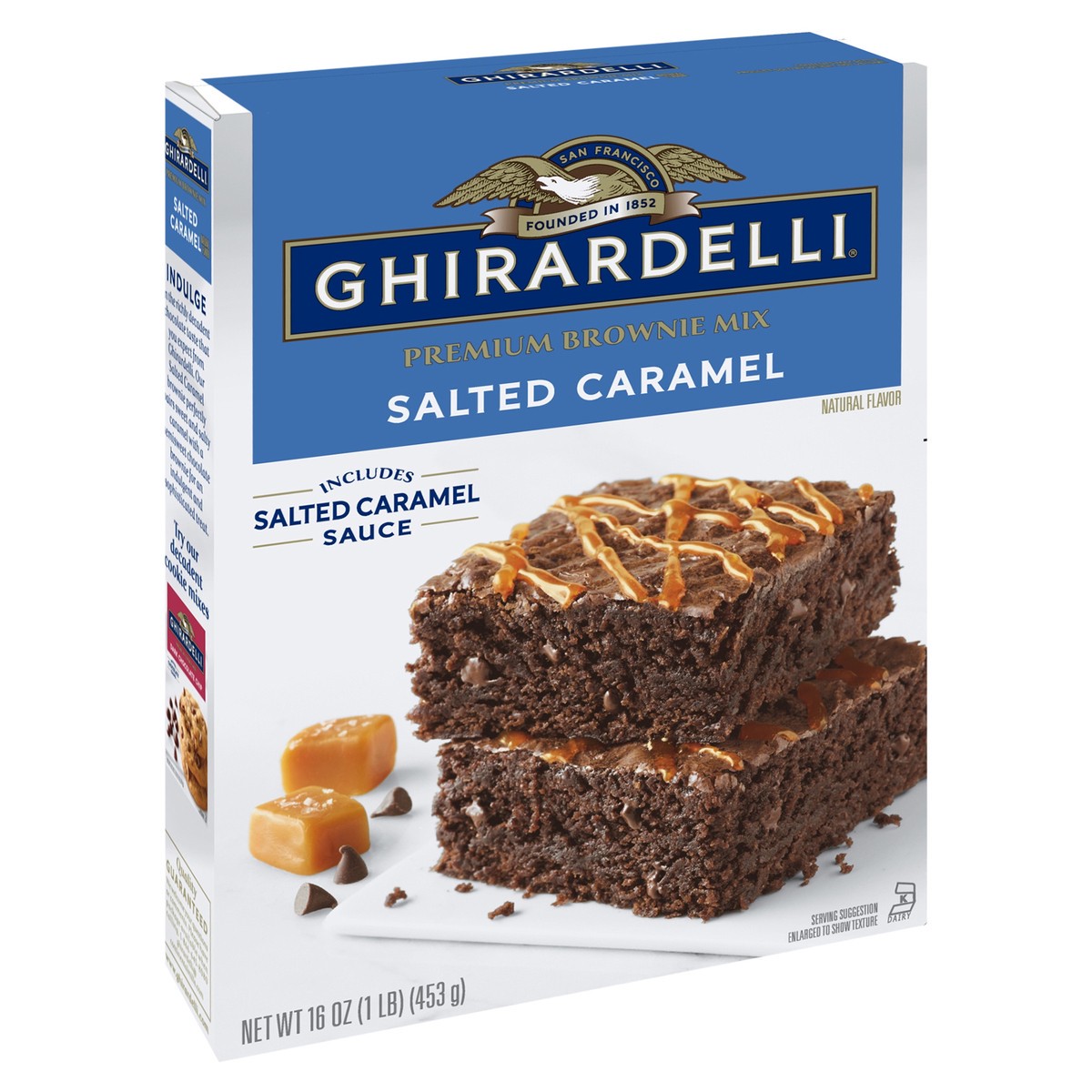 slide 3 of 9, Ghirardelli Salted Caramel Brownie Mix, 16 oz