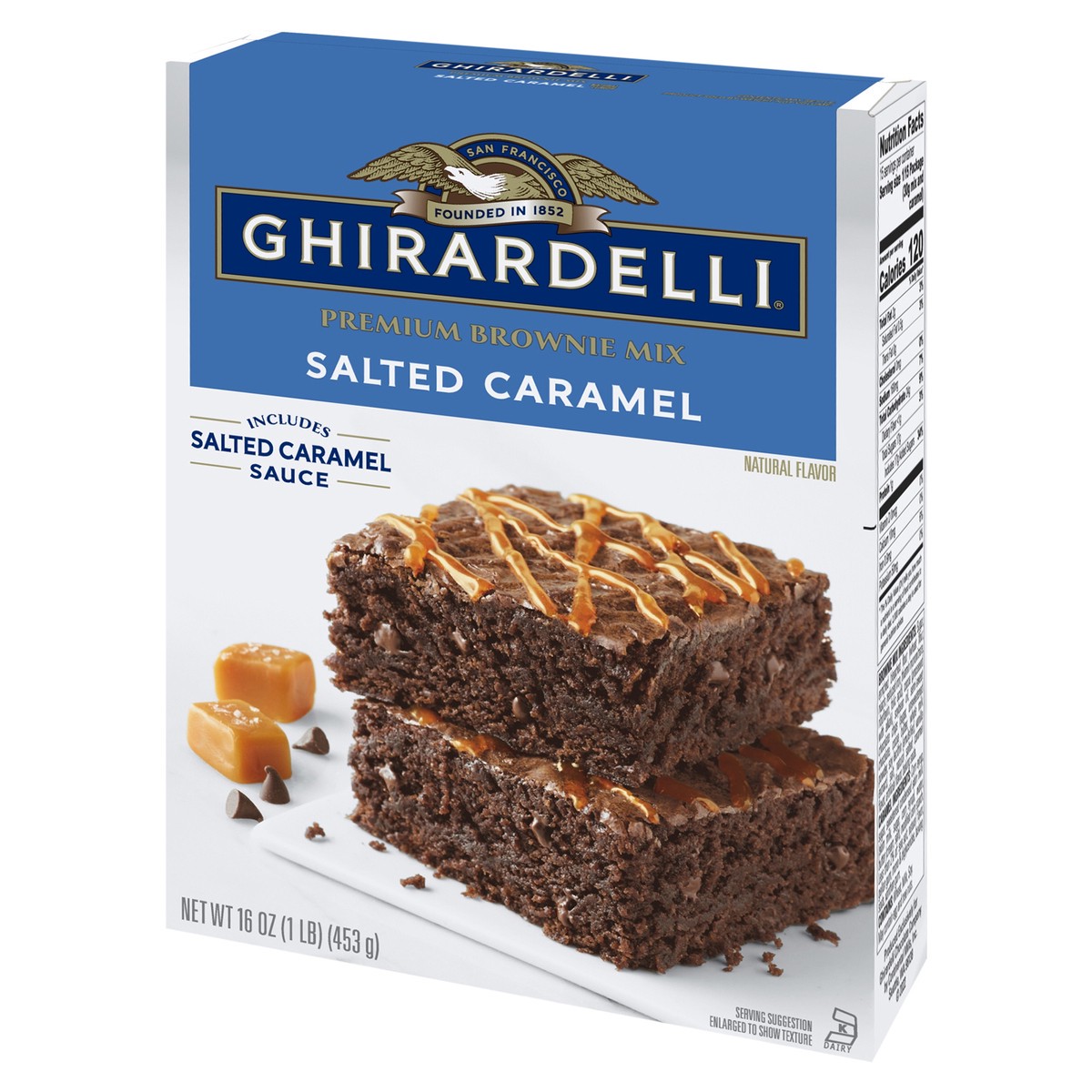 slide 2 of 9, Ghirardelli Salted Caramel Brownie Mix, 16 oz
