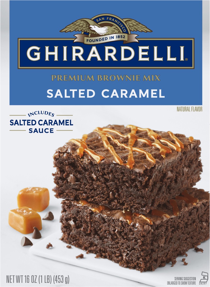 slide 6 of 9, Ghirardelli Salted Caramel Brownie Mix, 16 oz