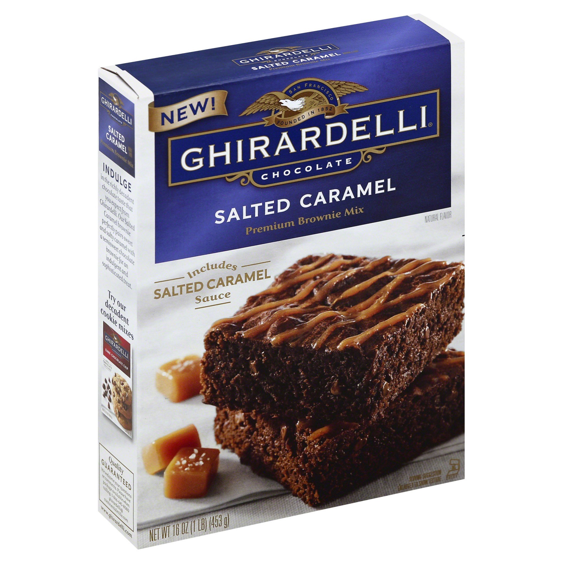 slide 1 of 9, Ghirardelli Salted Caramel Brownie Mix, 16 oz