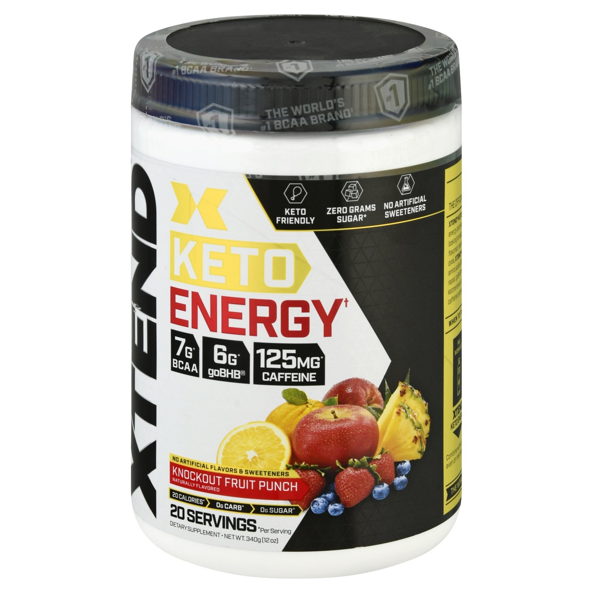 slide 3 of 9, XTEND KETO ENERGY - Knockout Fruit Punch, 1 ct