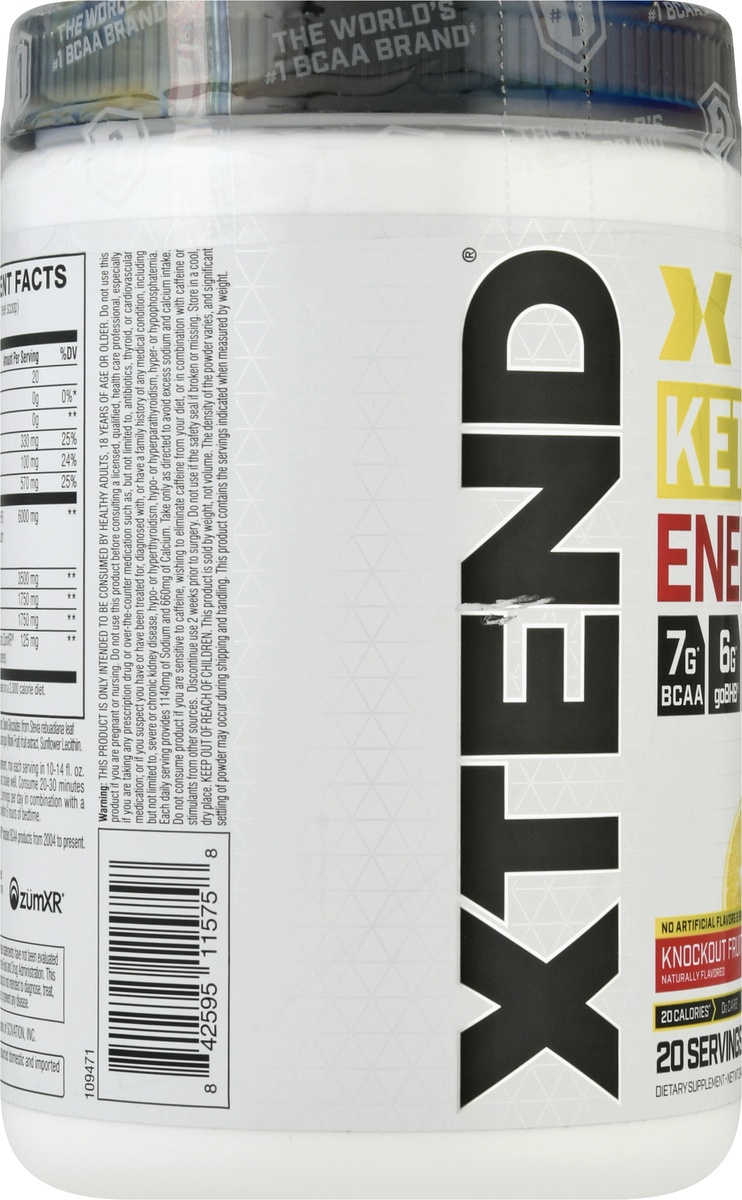 slide 6 of 9, XTEND KETO ENERGY - Knockout Fruit Punch, 1 ct