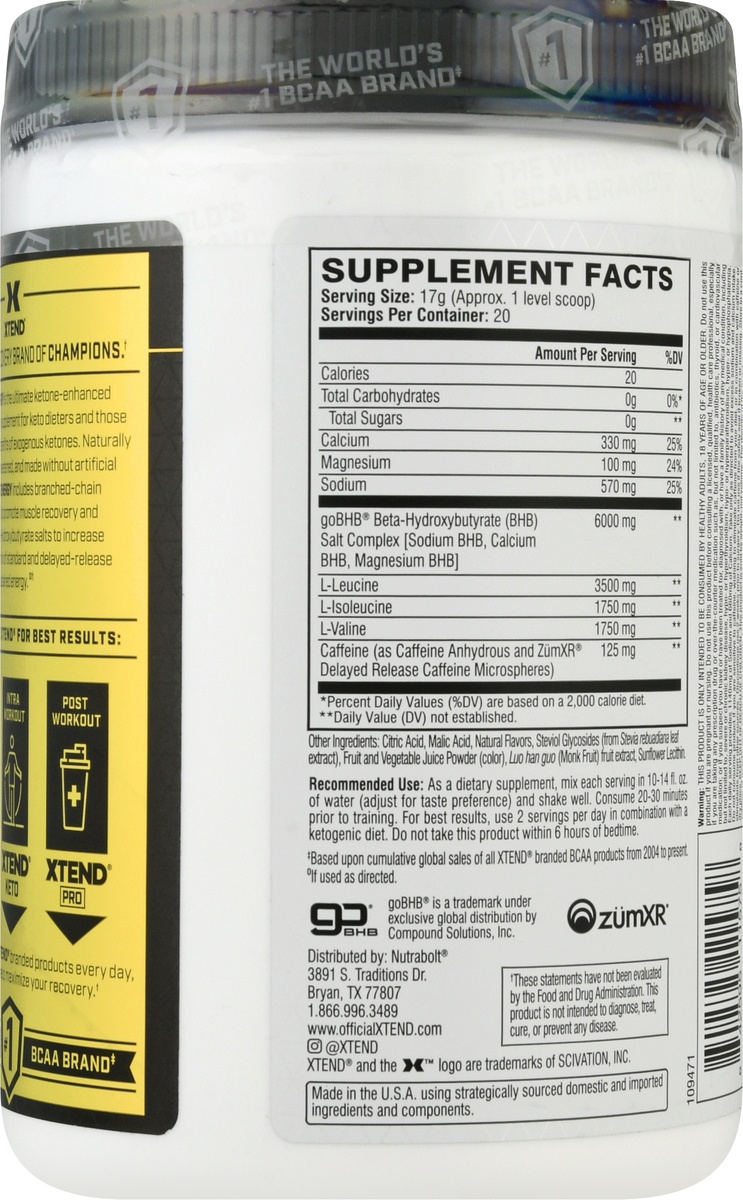 slide 9 of 9, XTEND KETO ENERGY - Knockout Fruit Punch, 1 ct