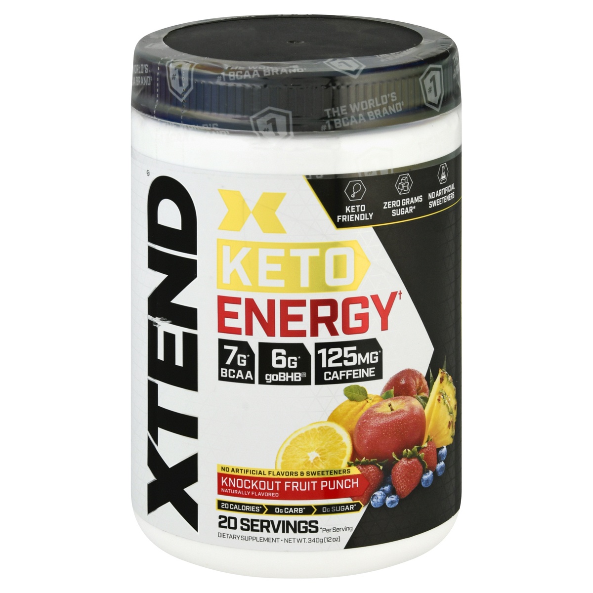 slide 1 of 9, XTEND KETO ENERGY - Knockout Fruit Punch, 1 ct