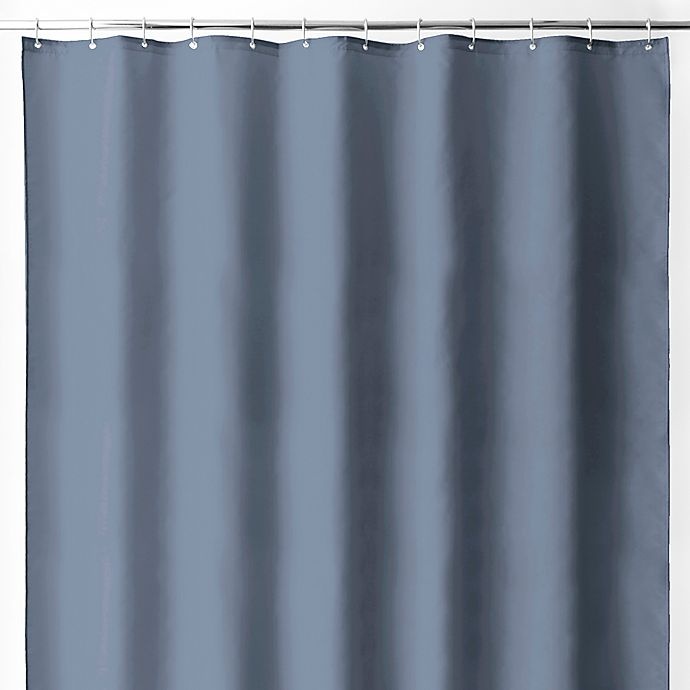 slide 1 of 1, Wamsutta Fabric Shower Curtain Liner with Suction Cups - Riviera Blue, 70 in x 72 in