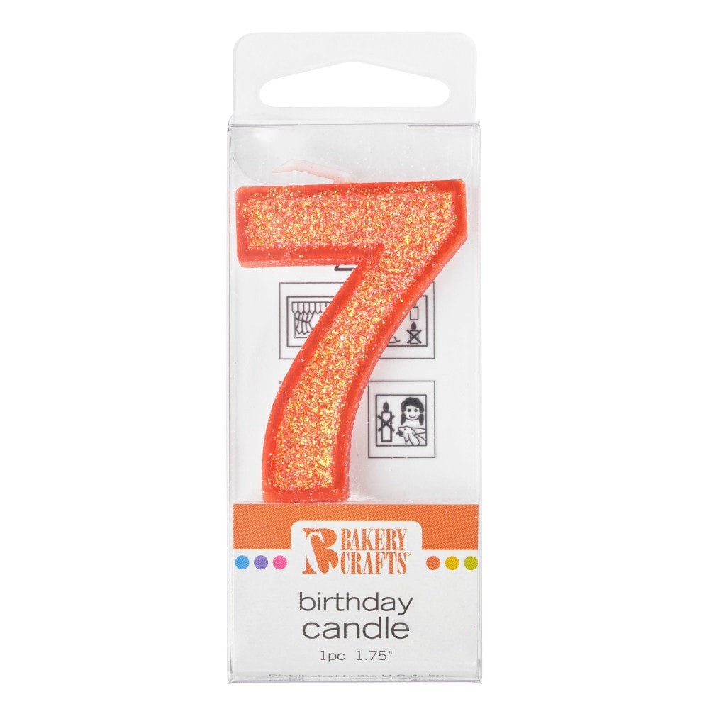 slide 1 of 1, Bakery Crafts Candle7Orange, 1 ct