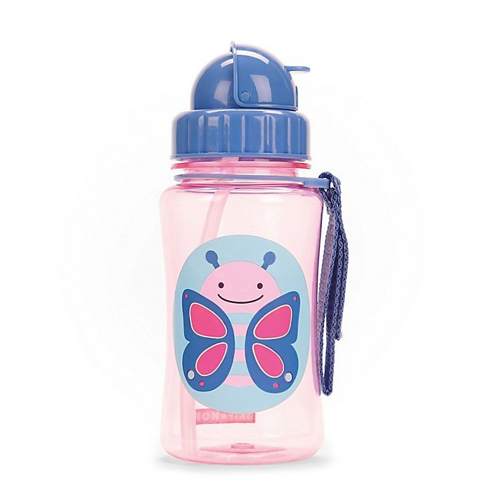 slide 2 of 4, Skip Hop SKIP*HOP Zoo Butterfly Straw Bottle, 12 oz