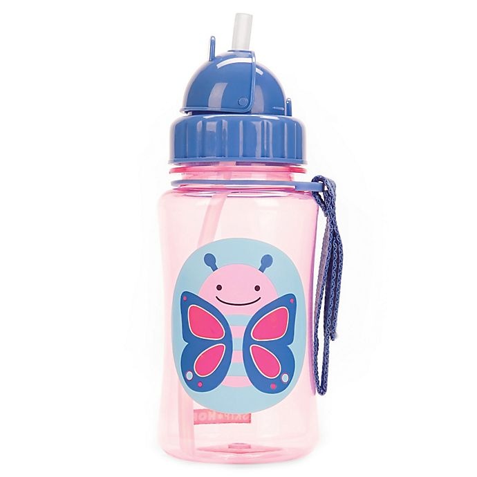 slide 1 of 4, Skip Hop SKIP*HOP Zoo Butterfly Straw Bottle, 12 oz