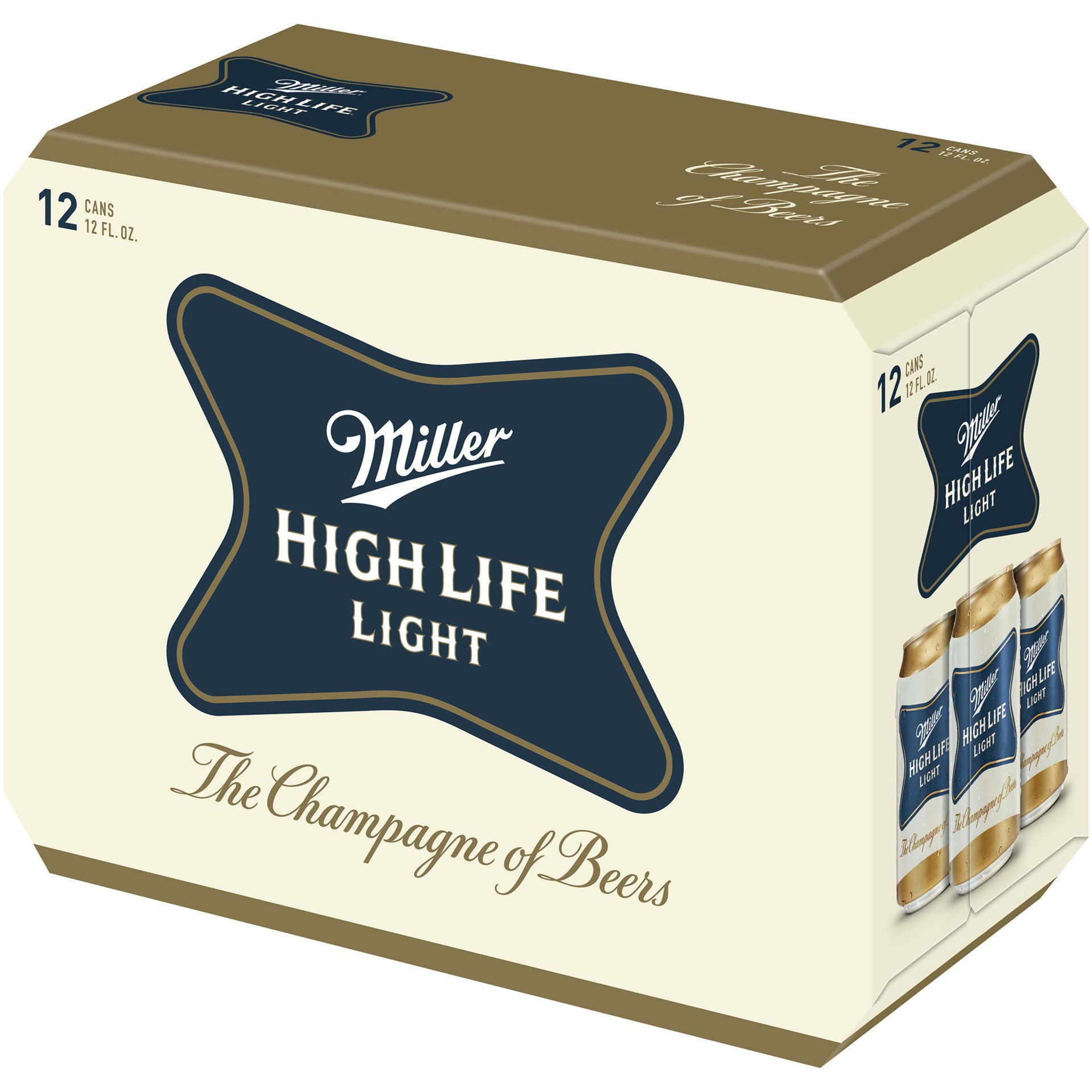 slide 2 of 4, Miller High Life Light Beer 12 - 12 fl oz Cans, 12 ct; 12 oz