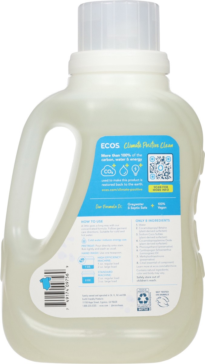 slide 8 of 12, ECOS Plant Powered Lemongrass Laundry Detergent 50 fl oz, 50 fl oz