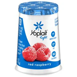 Yoplait Light Red Raspberry Fat Free Yogurt Cup, Gluten Free Snack, 6 oz