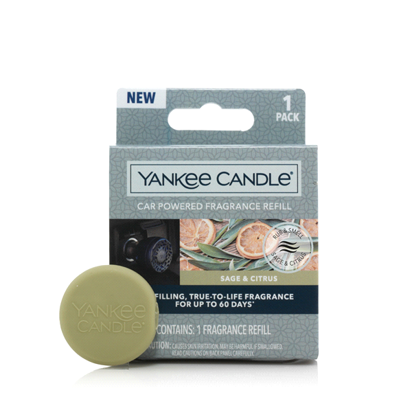 slide 1 of 1, Yankee Candle Car Powered Fragrance Refill Sage & Citrus, 1 ct