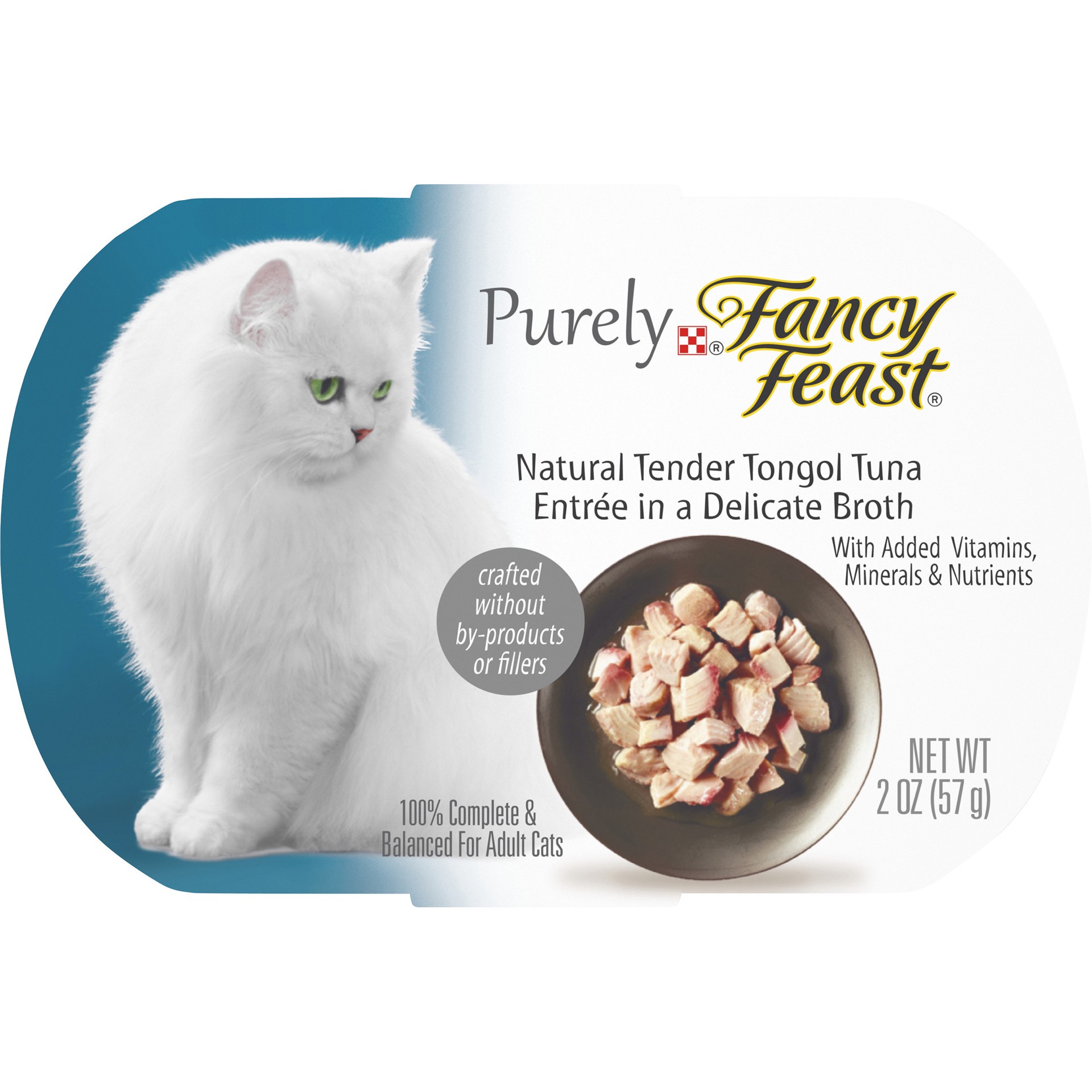 slide 1 of 9, Fancy Feast Purina Fancy Feast Natural Wet Cat Food, Purely Natural Tender Tongol Tuna Entree, 2 oz