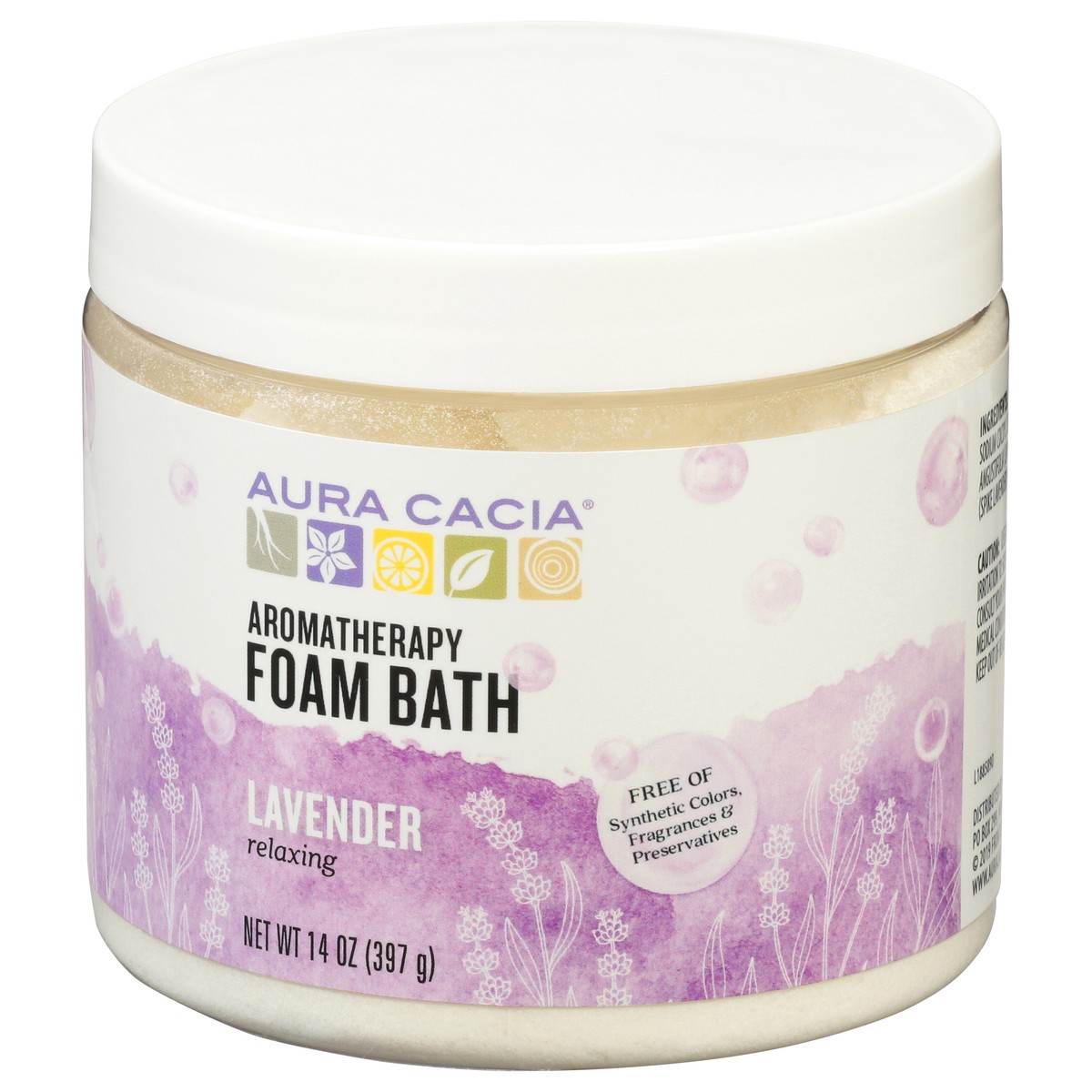 slide 9 of 9, Aura Cacia Lavender Foam Bath, 14 oz