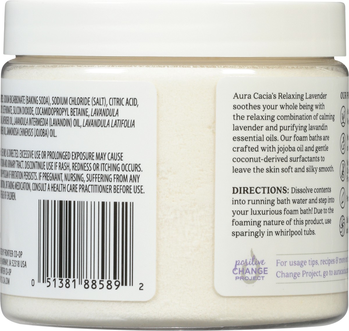 slide 8 of 9, Aura Cacia Lavender Foam Bath, 14 oz