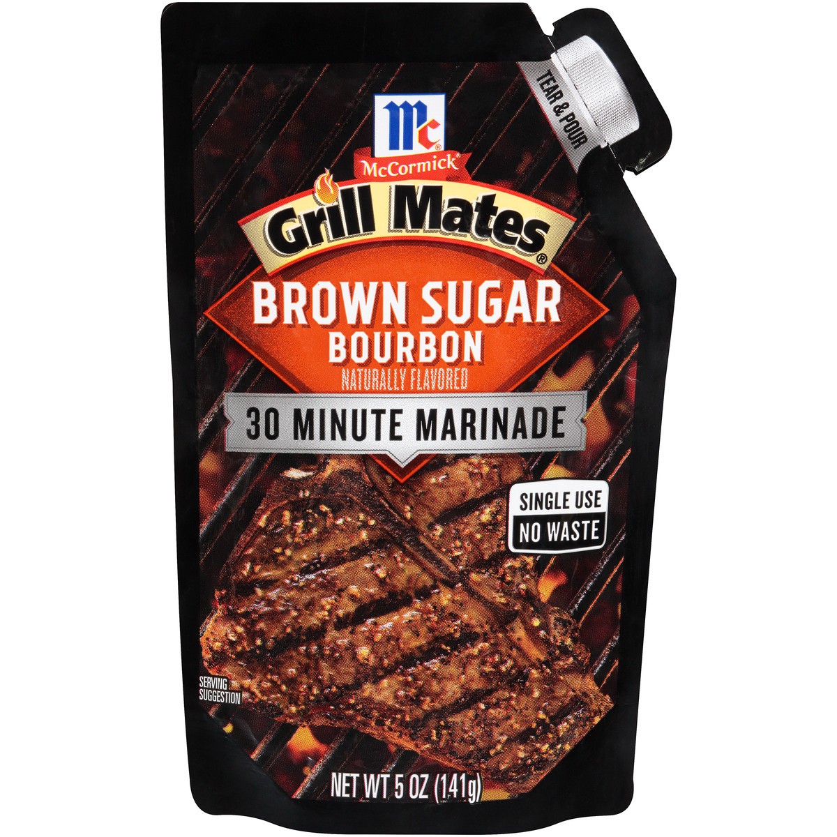 slide 1 of 7, McCormick Brown Sugar Bourbon Single Use Marinade, 5 oz