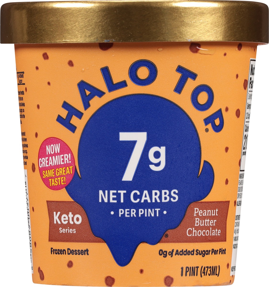 slide 9 of 9, Halo Top Keto Peanut Butter Chocolate Frozen Dessert Pint, 16 fl oz, 16 fl oz