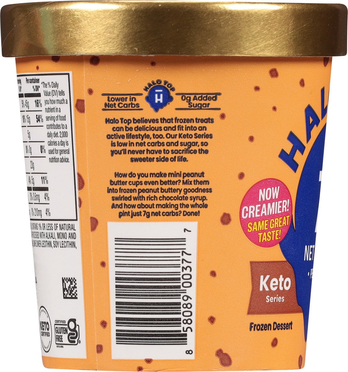 slide 4 of 9, Halo Top Keto Peanut Butter Chocolate Frozen Dessert Pint, 16 fl oz, 16 fl oz