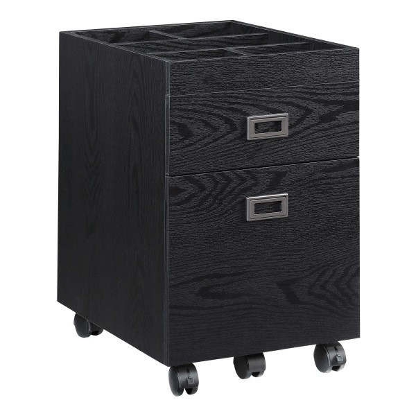 Realspace Brezio 19"D Vertical 2Drawer Mobile File Black 1 ct