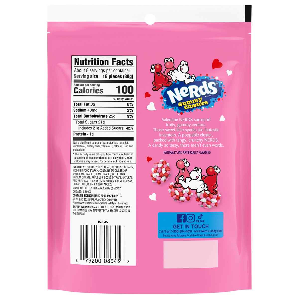 slide 9 of 13, Nerds, Valentine's Gummy Clusters, 8 Oz, 8 oz