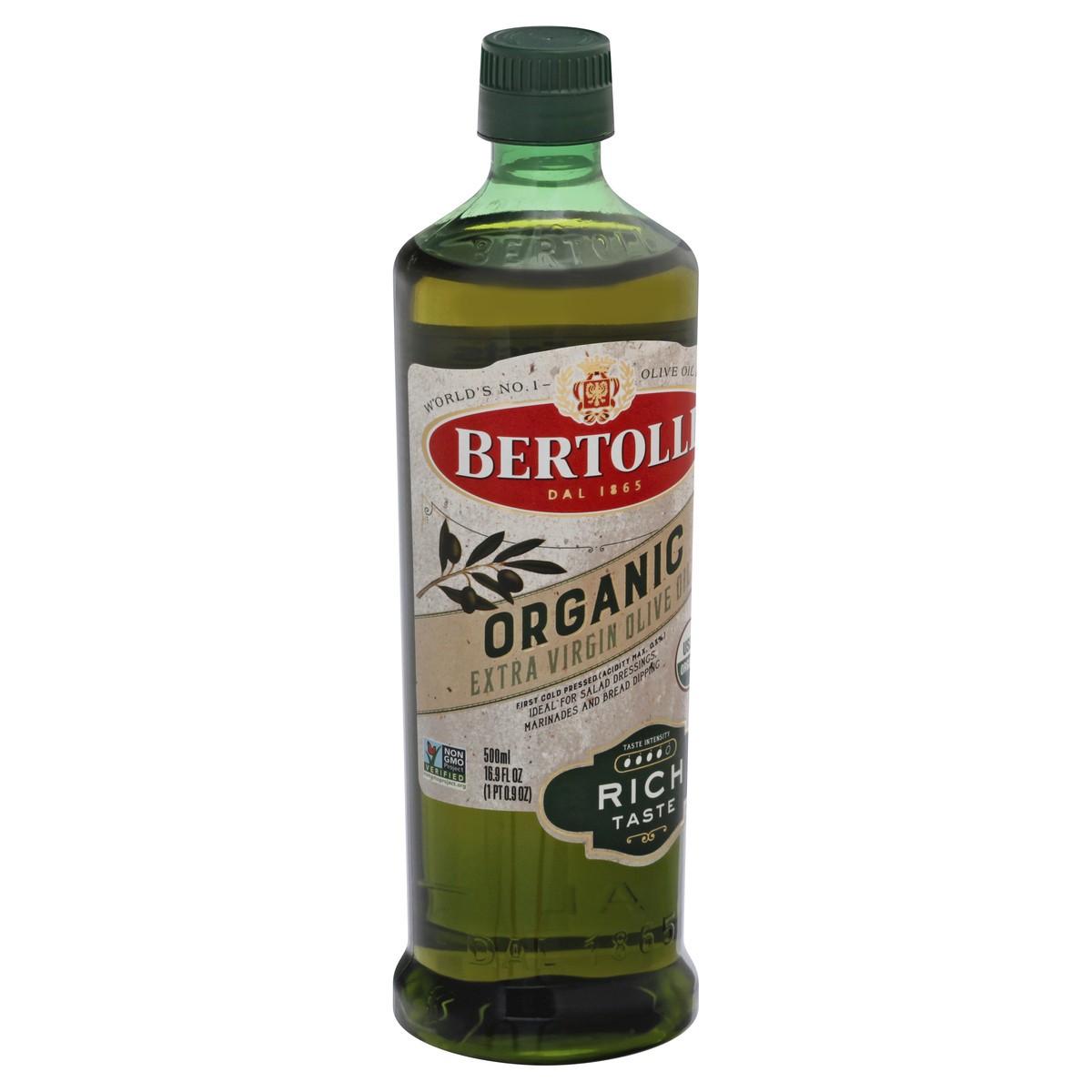 slide 2 of 9, Bertolli Organic Extra Virgin Rich Taste Olive Oil 500 ml, 500 ml