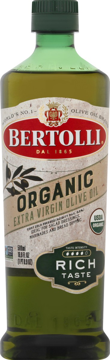 slide 6 of 9, Bertolli Organic Extra Virgin Rich Taste Olive Oil 500 ml, 500 ml