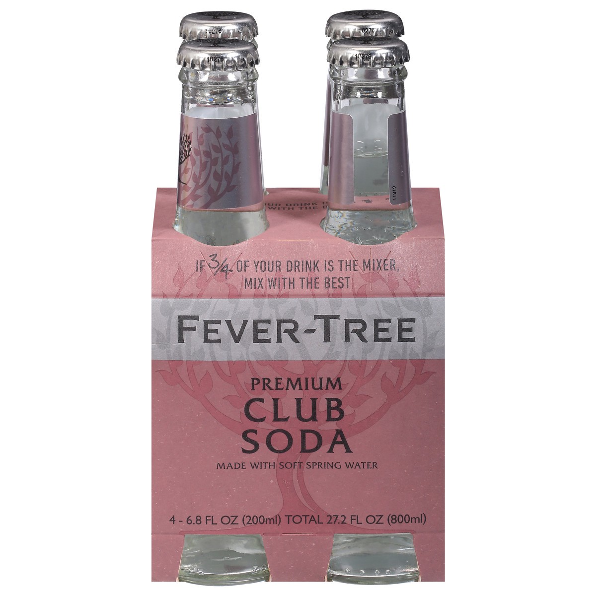 slide 1 of 1, Fever-Tree Premium Club Soda 4 - 6.8 fl oz Bottle, 4 ct