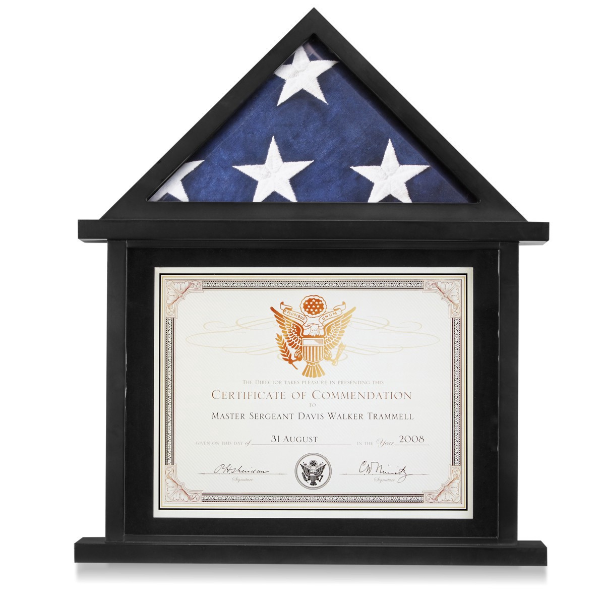 slide 2 of 4, Flag & Certificate Display Case By Studio Decor, 8.5 in x 11 in