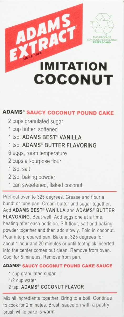slide 9 of 13, Adams Extract Coconut Flavor Imitation - 1.5 fl oz, 1.5 oz