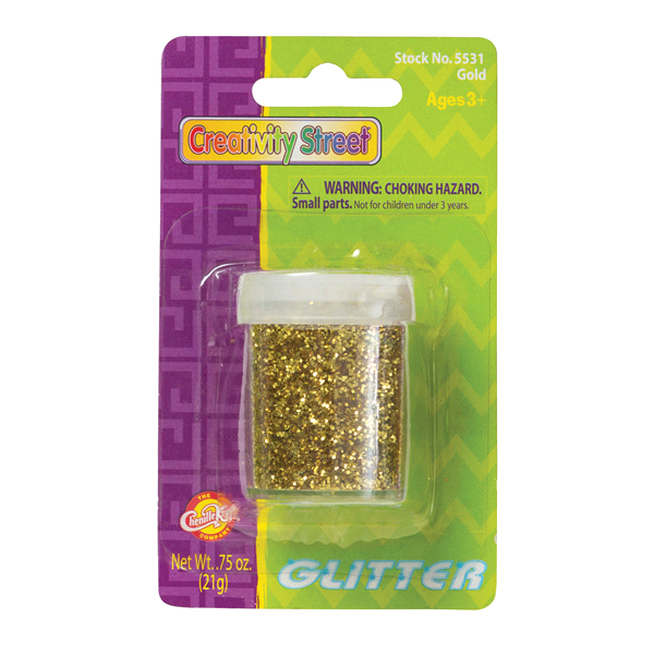 slide 1 of 1, Creativity Street Glitter Blister Card, Gold, 75 oz