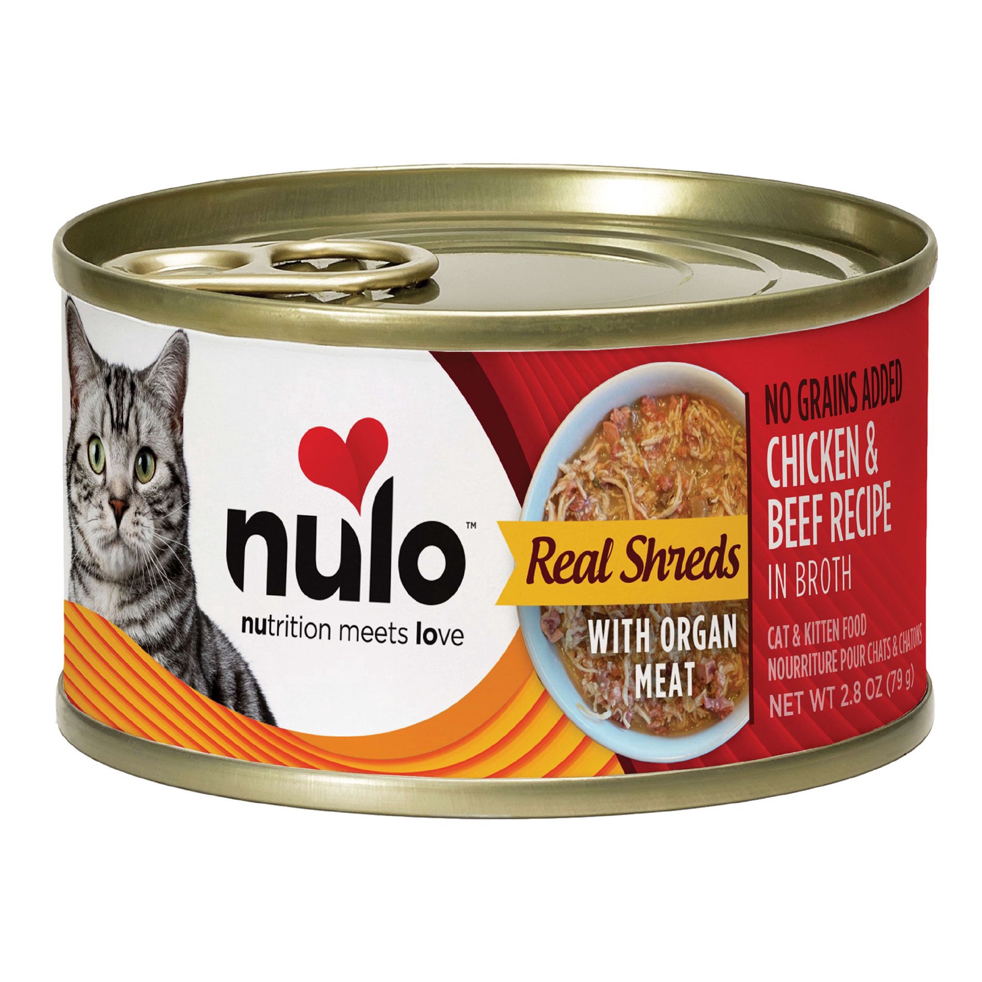 slide 1 of 1, Nulo Real Shreds with Organ Meat All Life Stages Cat Wet Food - Grain Free, In Broth, 2.8 Oz, 2.8 oz