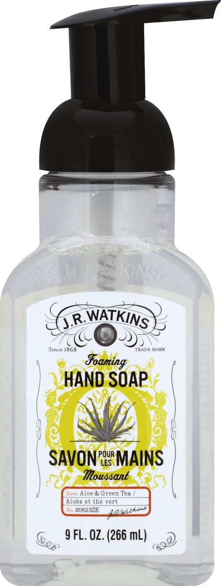 slide 3 of 3, J.R. Watkins Aloe & Green Tea Foaming Hand Soap, 9 oz