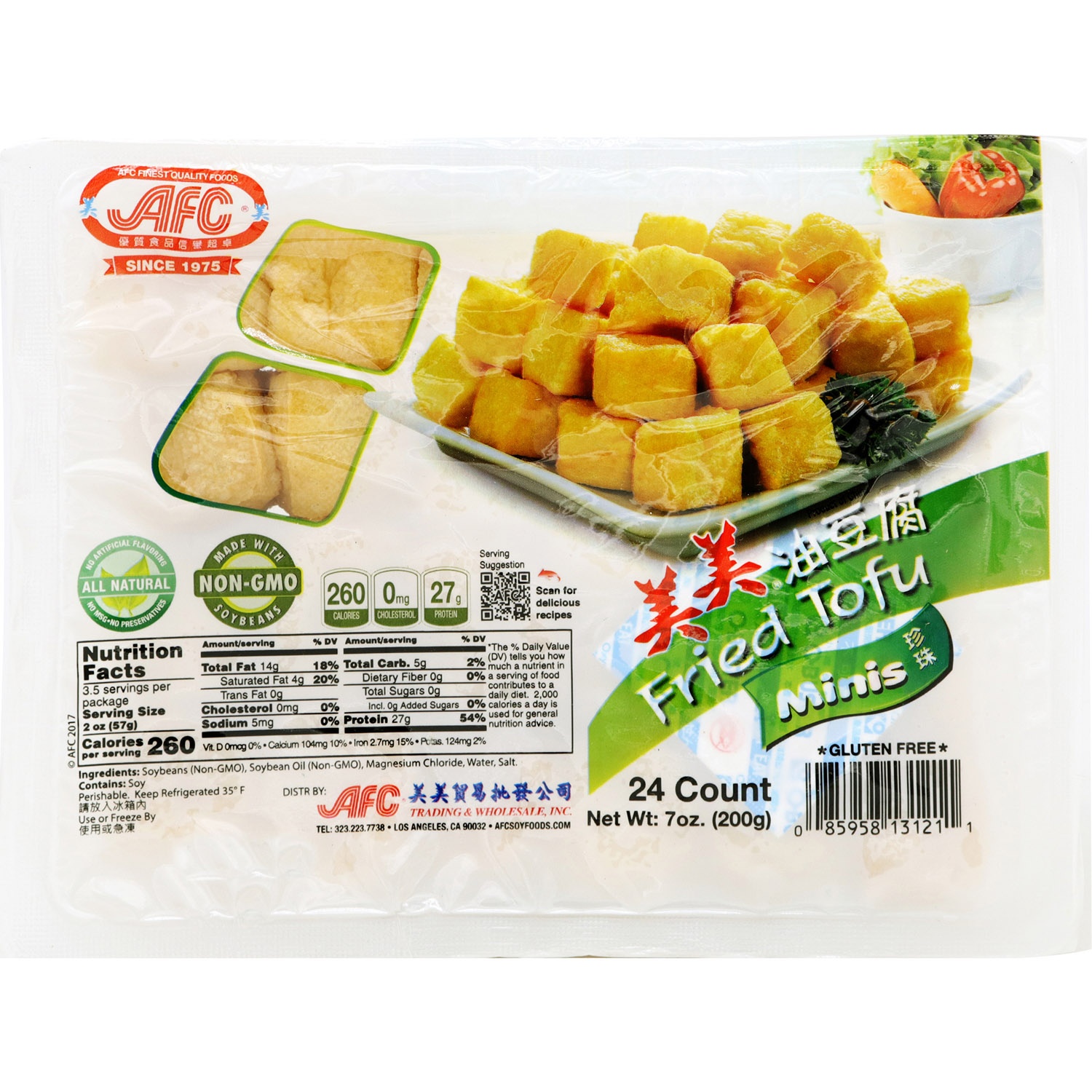 slide 1 of 1, AFC Fried Tofu Minis 7Oz, 1 ct