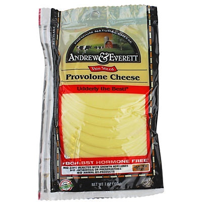 slide 1 of 1, Andrew & Everett Sliced Provolone, 7 oz