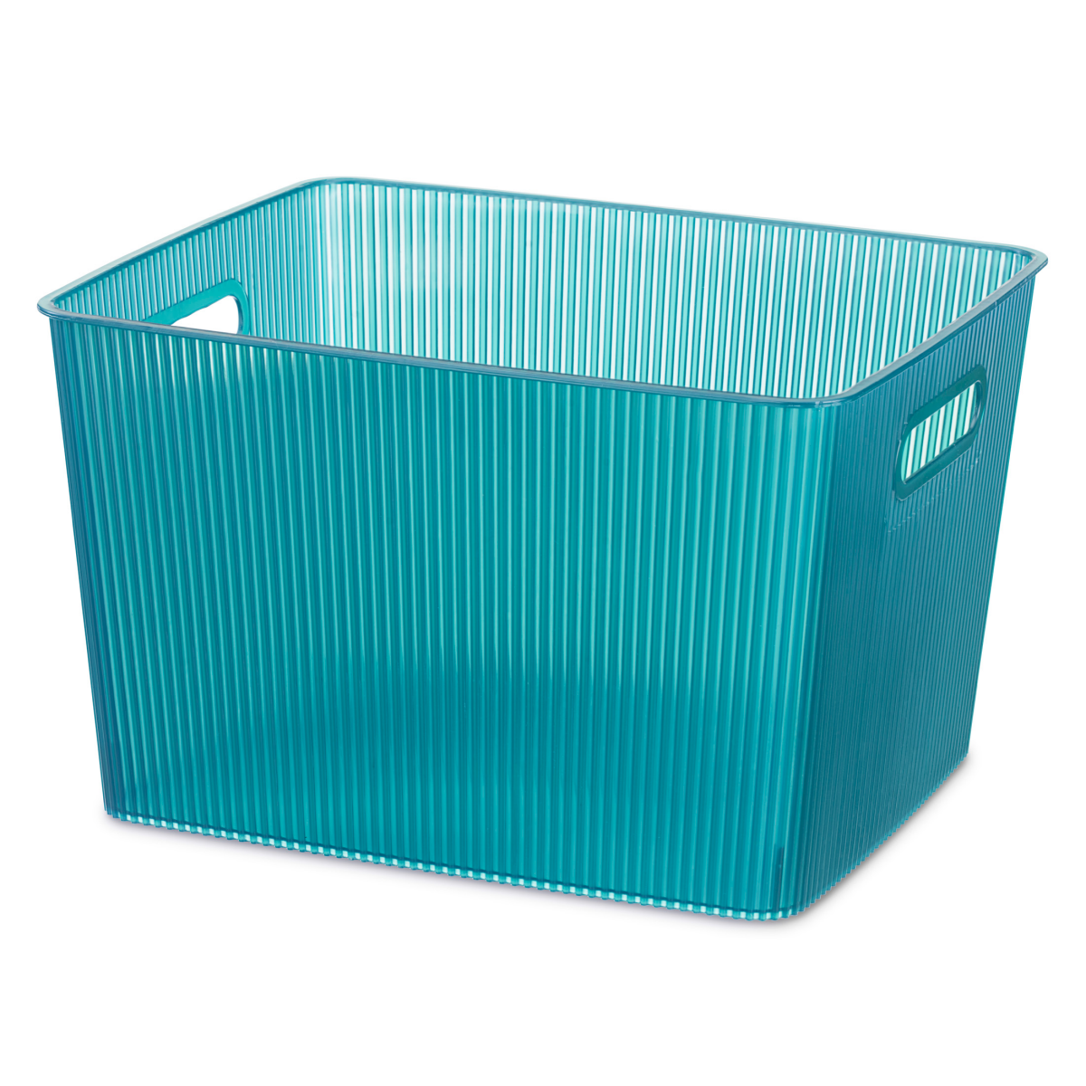 slide 1 of 3, Whitmor Resin Ribbed Large Tote Bayou, 1 ct