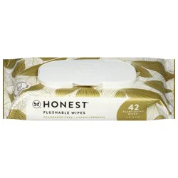 Honest Flushable Fragrance Free Plant-Based Wipes 42 Each