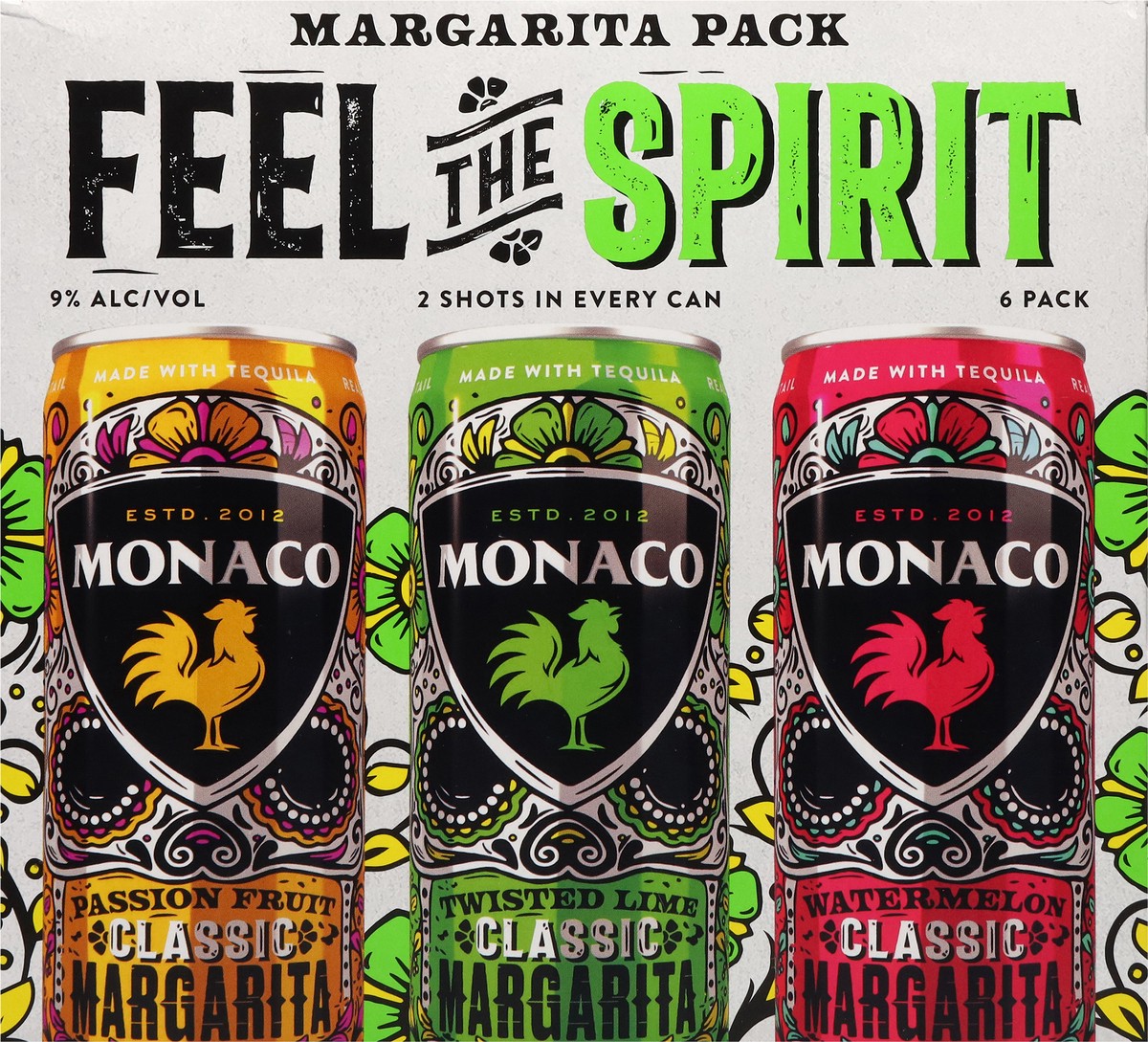 slide 11 of 12, Monaco Feel the Spirit Margarita 6 - 12 fl oz Cans, 6 ct